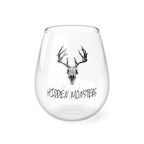 Hidden Michigan Monsters Stemless Wine Glass, 11.75oz