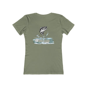 HiddenMiMonsters Fishing Women's Fitted Tee