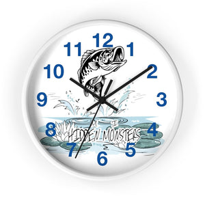 HiddenMiMonsters Fishing Wall Clock